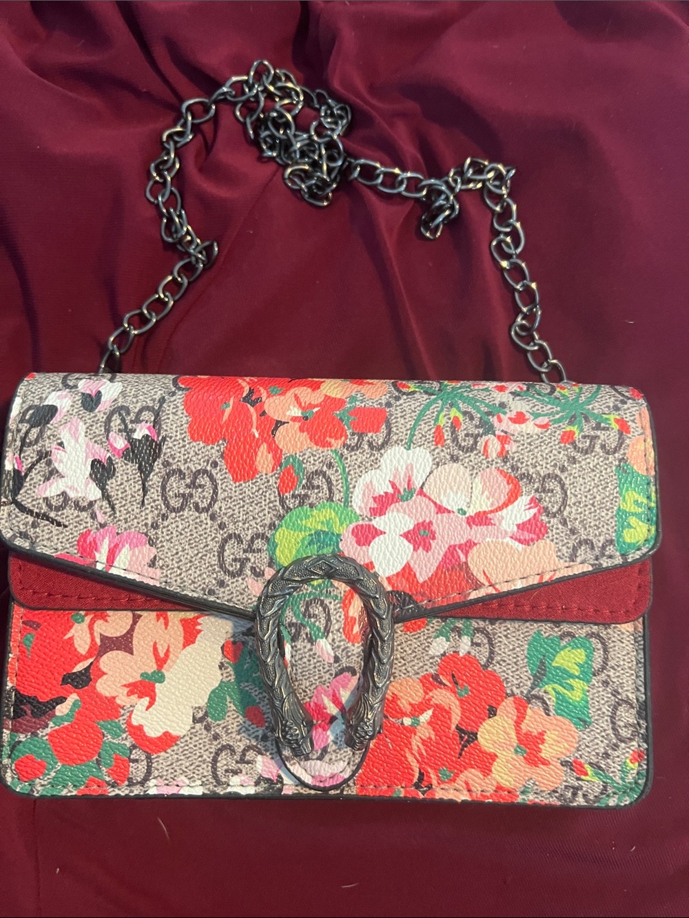 NWT,COA Papers and a receipt Gucci Floral GG Crossbody Bag